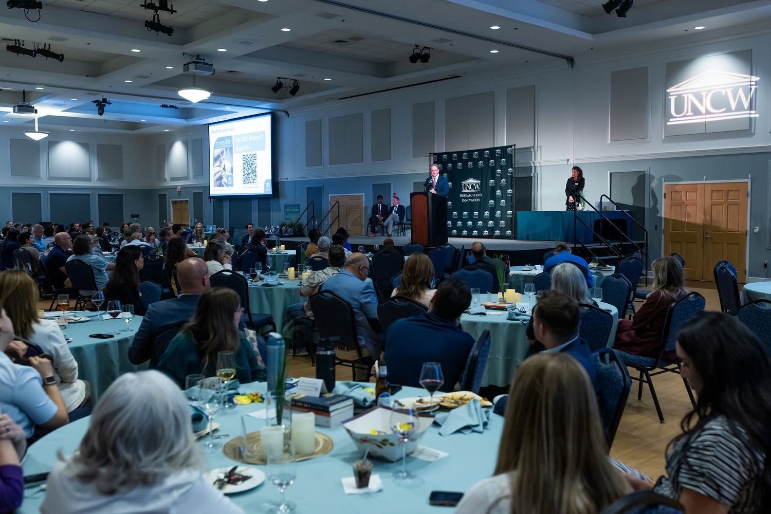 Faculty, staff and administrators gathered at the Burney Center to recognize excellence at the 19th Annual Research Celebration.