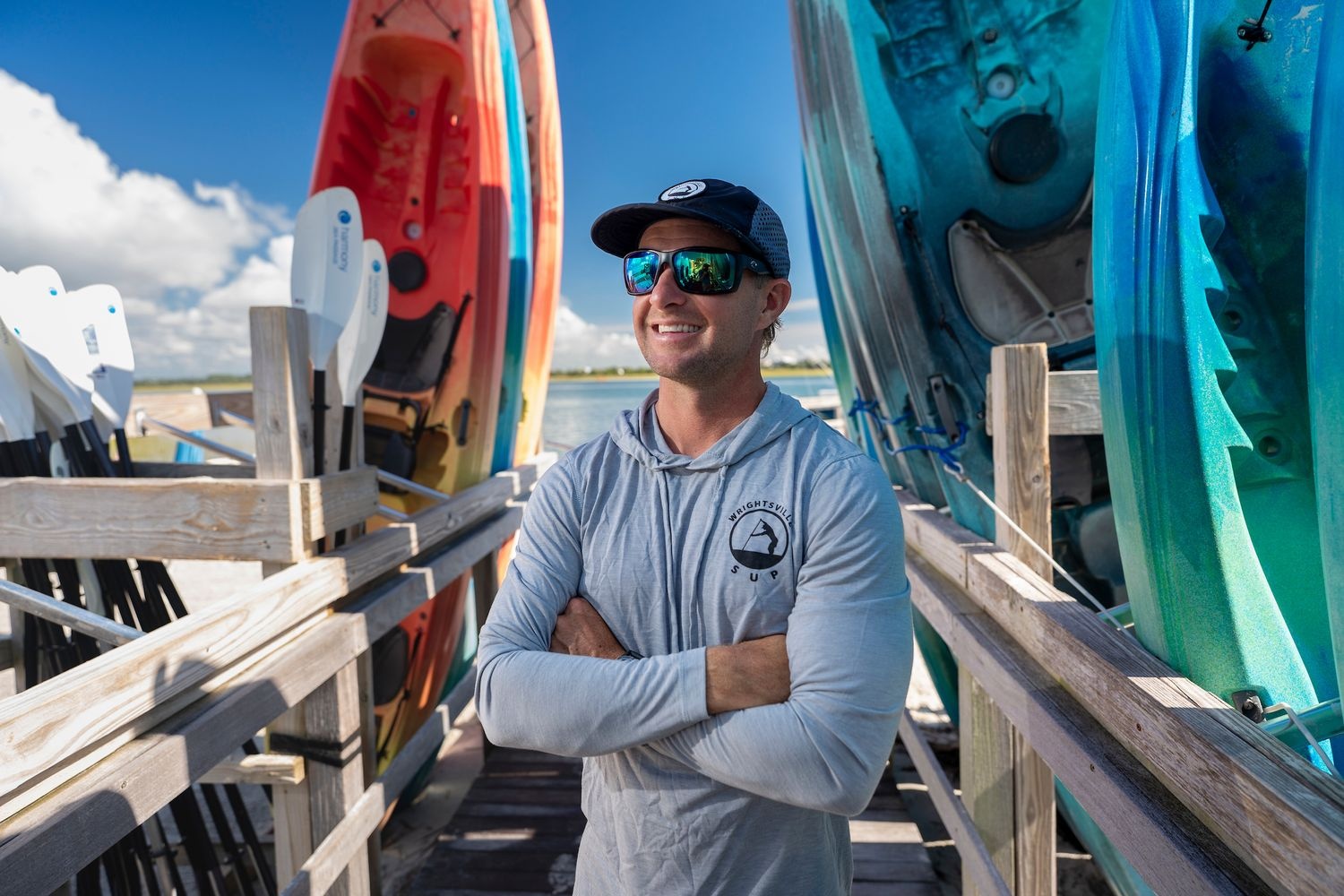 Jarrod Covington runs Wrightsville SUP, a water recreation business at Wrightsville Beach.