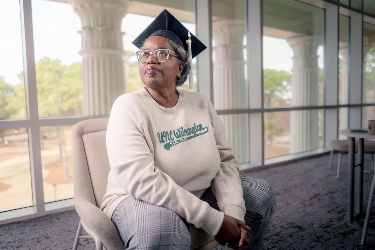 Venita Jenkins ’25M, a content and communication specialist in UNCW's Office of University Relations, earned her Master of Arts in Integrated Marketing Communication in summer 2025.