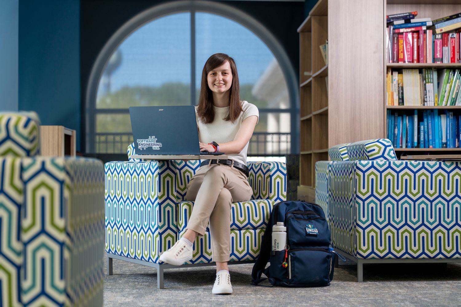 Mika Collins is the first graduate of UNCW's software engineering program.