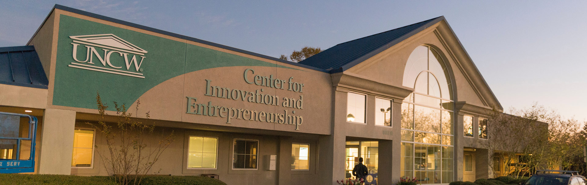 Front of the Center for Innovation and Entrepreneurship building