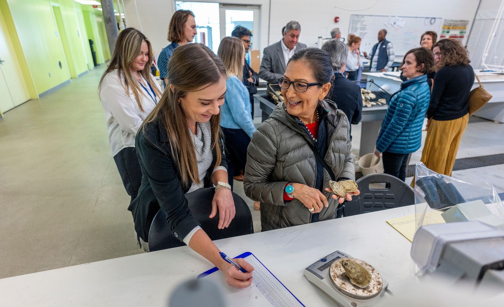 Secretary of Interior visits the UNCW CMS facility