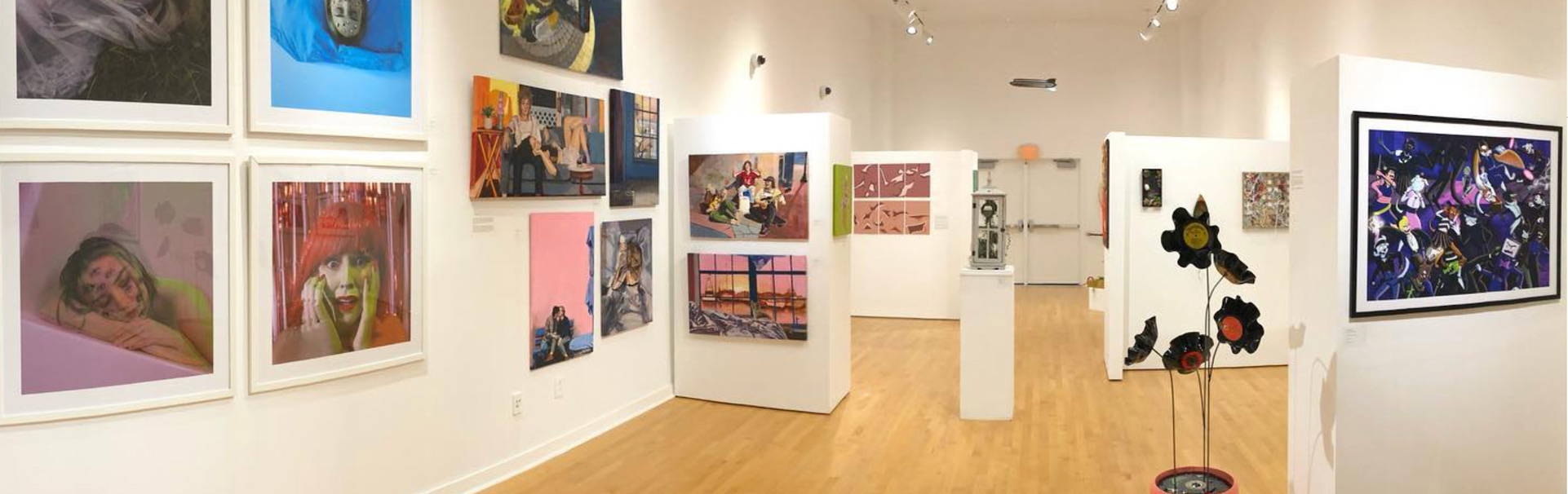 a gallery view of the Senior Exhibition 