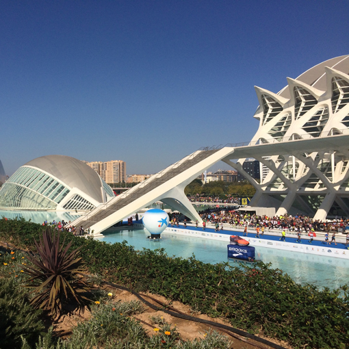 Santiago Calatrava's City of Arts and Sciences in Valencia, Spain